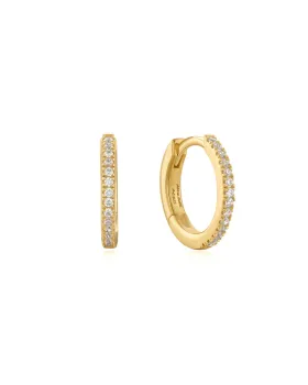 Σκουλαρίκια Ania Haie Classic Pavé Huggies E060-02G