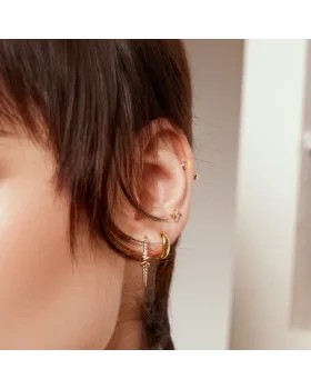 Σκουλαρίκια Ania Haie Cross Cubic Zirconia Studs E061-01G - 