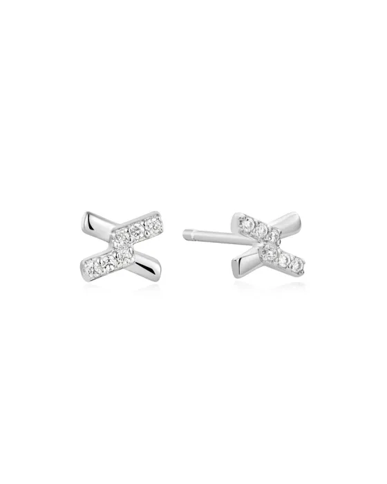 Σκουλαρίκια Ania Haie Cross Cubic Zirconia Studs E061-01H