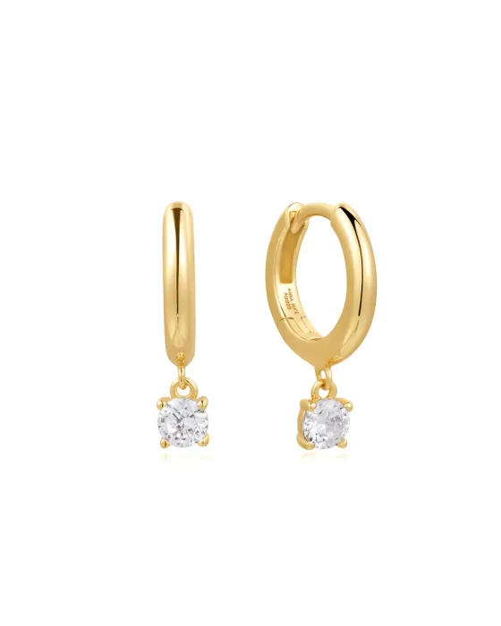 Σκουλαρίκια Ania Haie Drop Solitaire Huggies E061-08G