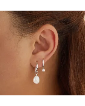 Σκουλαρίκια Ania Haie Drop Solitaire Huggies E061-08H - 