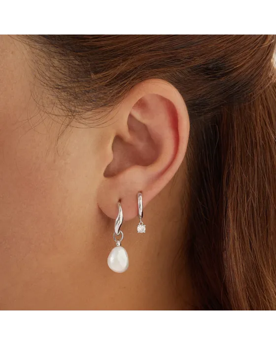 Σκουλαρίκια Ania Haie Drop Solitaire Huggies E061-08H - 