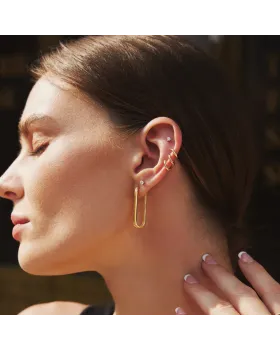 Σκουλαρίκια Ania Haie Tube Oversized U Hoop Earrings E062-07G - 