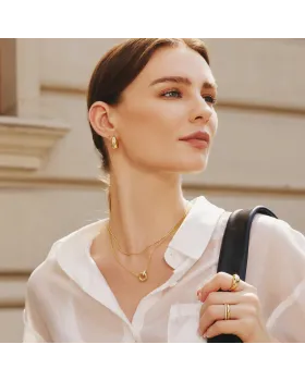 Σκουλαρίκια Ania Haie Bold Dome Hoop Earrings E062-09G - 