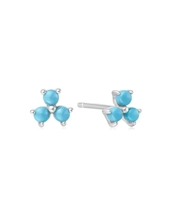 Σκουλαρίκια Ania Haie Lab Created Turquoise Lotus Stud Earrings E063-04H