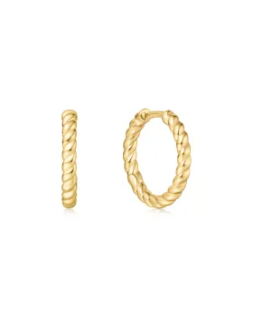 Σκουλαρίκια Ania Haie Texture Medium Huggie Hoop Earrings E063-05G