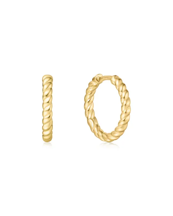 Σκουλαρίκια Ania Haie Texture Medium Huggie Hoop Earrings E063-05G