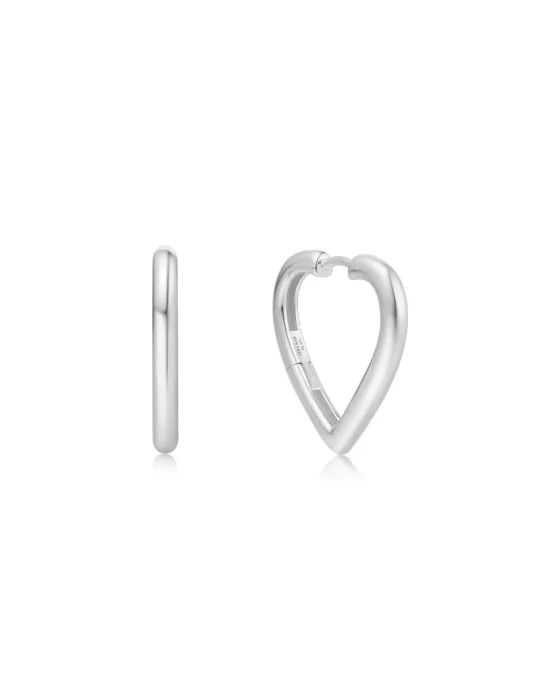 Σκουλαρίκια Ania Haie Medium Heart Hoop Earrings E064-03H