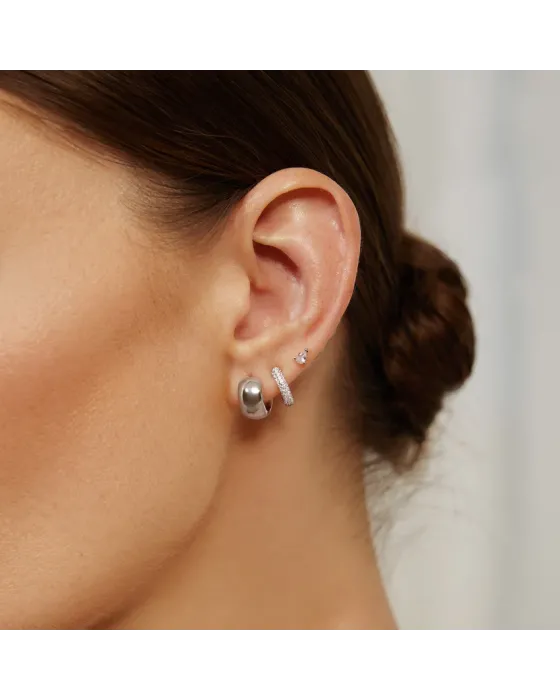 Σκουλαρίκια Ania Haie Chubby Small Huggie Hoop Earrings E064-04H - 