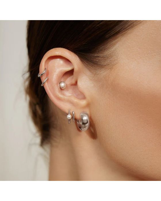 Σκουλαρίκια Ania Haie Chubby Medium Huggie Hoop Earrings E064-06H - 