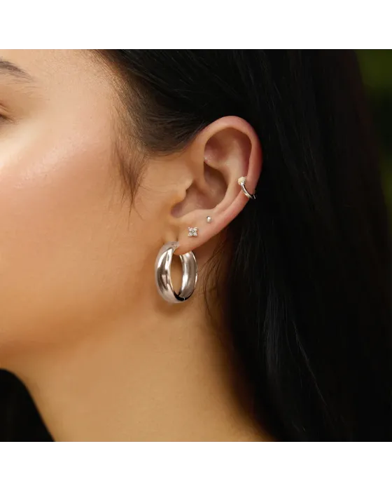 Σκουλαρίκια Ania Haie Four-Petal Stud Earrings E064-01H - 