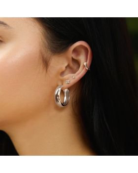 Σκουλαρίκια Ania Haie Chubby Large Huggie Hoop Earrings E064-08H - 