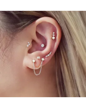 Σκουλαρίκια Ania Haie Bezel Beaded Stone Stud Earrings E065-01H - 