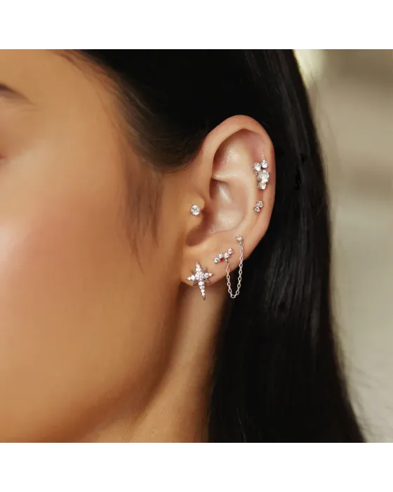 Σκουλαρίκια Ania Haie Eight-Pointed Star Stud Earrings E065-02H - 