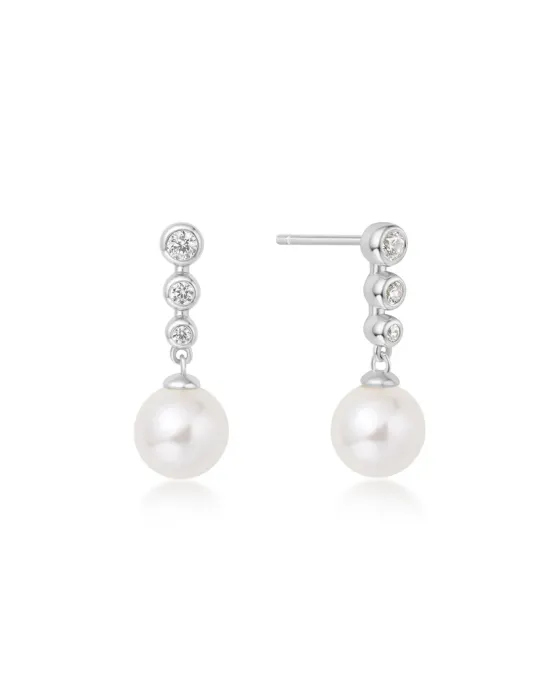 Σκουλαρίκια Ania Haie Tennis Beaded Stone Shell Pearl Drop Stud Earrings E065-03H