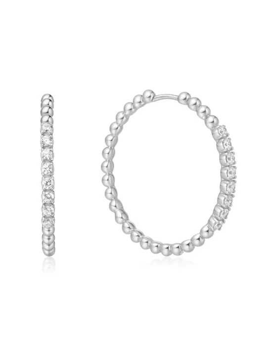 Σκουλαρίκια Ania Haie Large Claw Sphere Beaded Hoop Earrings E065-05H