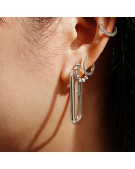 Σκουλαρίκια Ania Haie Bezel Beaded Huggie Hoop Earrings E066-05H - 