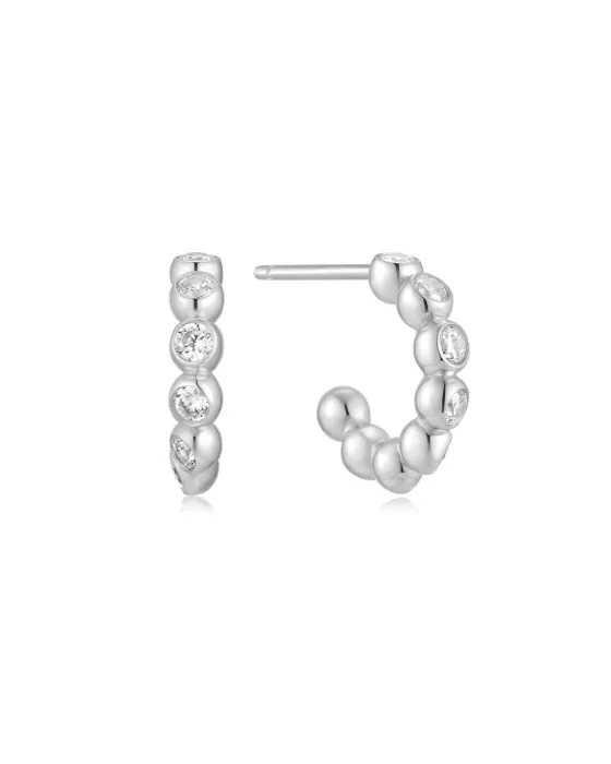 Σκουλαρίκια Ania Haie Bezel Beaded Huggie Hoop Earrings E066-05H