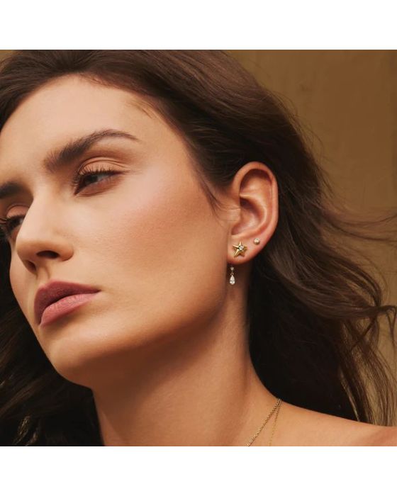 Σκουλαρίκια Ania Haie Sparkling Star Drop Stud Earrings E066-07G - 