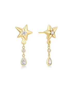 Σκουλαρίκια Ania Haie Sparkling Star Drop Stud Earrings E066-07G
