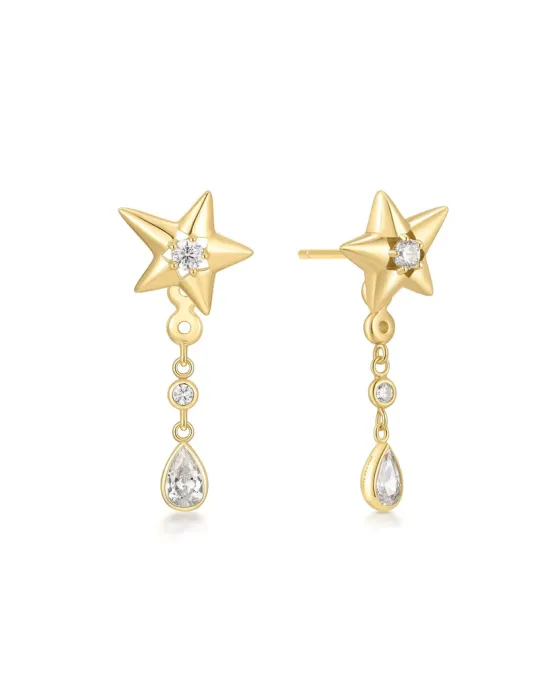 Σκουλαρίκια Ania Haie Sparkling Star Drop Stud Earrings E066-07G