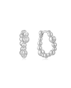 Σκουλαρίκια Ania Haie Bezel Beaded Curved Huggie Hoop Earrings E066-08H