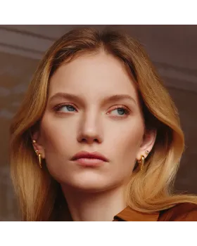 Σκουλαρίκια Ania Haie Tiger Eye Huggie Hoop Earrings E068-01G-TE - 