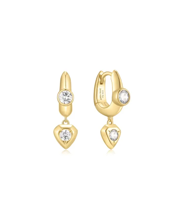 Σκουλαρίκια Ania Haie U-Shaped Shield Drop Huggie Hoop Earrings E067-07G