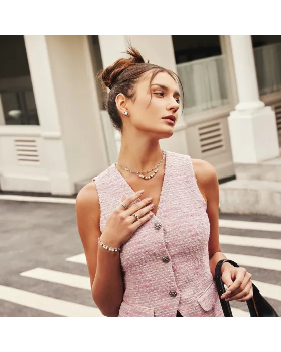 Βραχιόλι Ania Haie Sparkling Braided Shell Pearl B069-03T - 