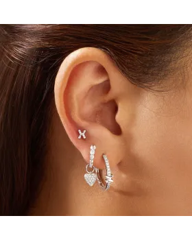 Σκουλαρίκια Ania Haie Cross Cubic Zirconia Studs E061-01H - 