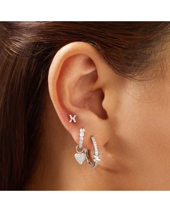 Σκουλαρίκια Ania Haie Cross Cubic Zirconia Studs E061-01H - 