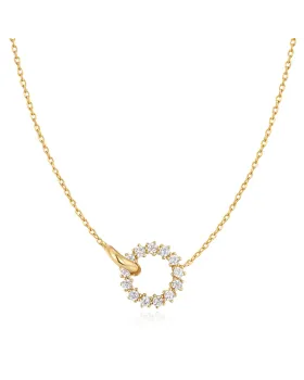 Κολιέ Ania Haie Interlinked Circles Pavé N056-01G