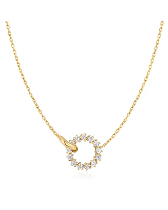 Κολιέ Ania Haie Interlinked Circles Pavé N056-01G