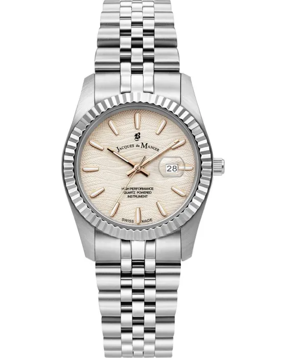 Women's watch Jacques du Manoir Inspiration Passion JWL01802, Cream dial, Bracelet in Stainless Steel