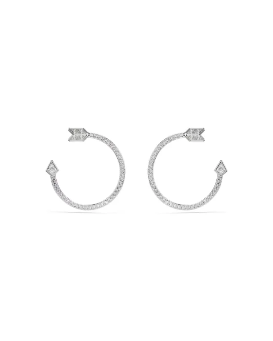 Σκουλαρίκια Swarovski Idyllia 5741522, Επιροδιωμένο / Ζιργκόν / Κρύσταλλα, Ασημί