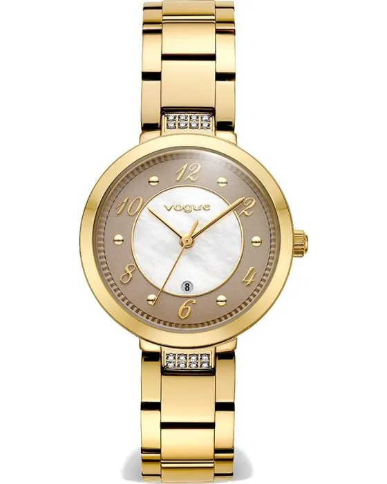 Γυναικείο ρολόι Vogue Zoe 2020616442, Καφέ / Φίλντισι καντράν, Μπρασελέ από Ανοξείδωτο ατσάλι