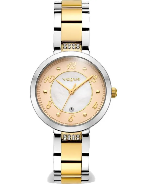 Γυναικείο ρολόι Vogue Zoe 2020616461, Ροζ / Φίλντισι καντράν, Μπρασελέ από Ανοξείδωτο ατσάλι