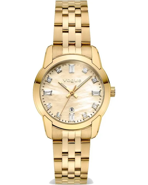 Γυναικείο ρολόι Vogue Lydia 2020616541, Φίλντισι / Χρυσό καντράν, Μπρασελέ από Ανοξείδωτο ατσάλι