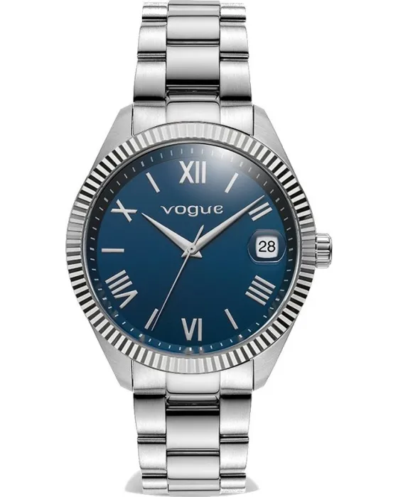 Ανδρικό ρολόι Vogue Rey 2020650482, Μπλε καντράν, Μπρασελέ από Ανοξείδωτο ατσάλι