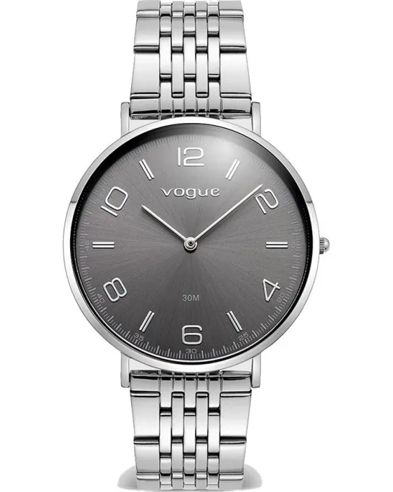 Ανδρικό ρολόι Vogue Unique 2020650682, Γκρι καντράν, Μπρασελέ από Ανοξείδωτο ατσάλι