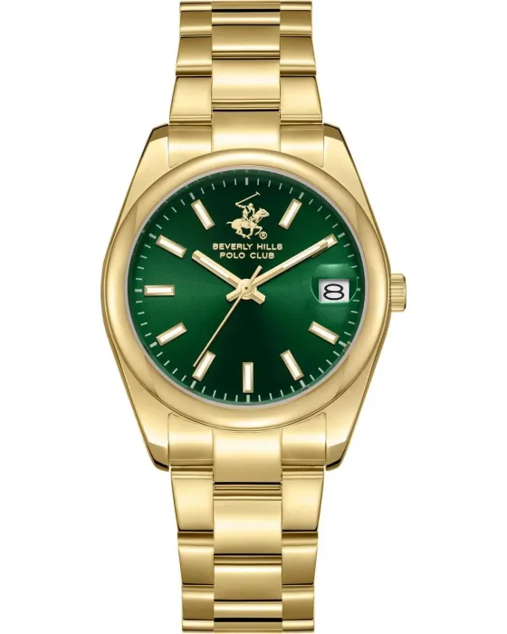 Γυναικείο ρολόι Beverly Hills Polo Club BP3649X.170, Πράσινο καντράν, Μπρασελέ από Ανοξείδωτο ατσάλι