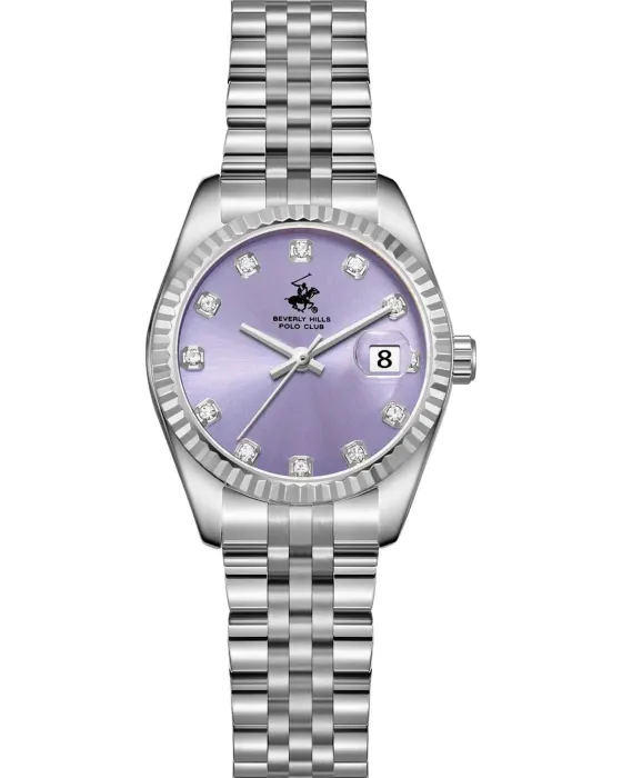 Γυναικείο ρολόι Beverly Hills Polo Club BP3707X.360, Μωβ καντράν, Μπρασελέ από Ανοξείδωτο ατσάλι