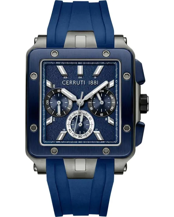 Ανδρικό ρολόι Cerruti Odissea Master Chronograph CIWGQ0084903, Μπλε καντράν, Λουρί από Καουτσούκ
