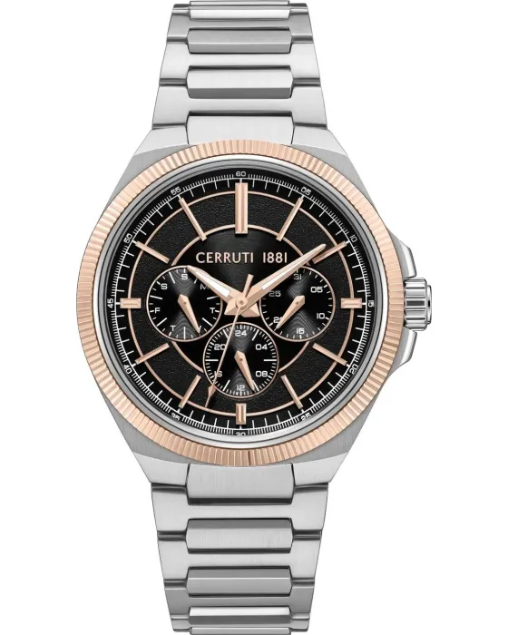 Men's watch Cerruti Faedo Chronograph CIWGK0084504, Black dial, Bracelet in Stainless Steel