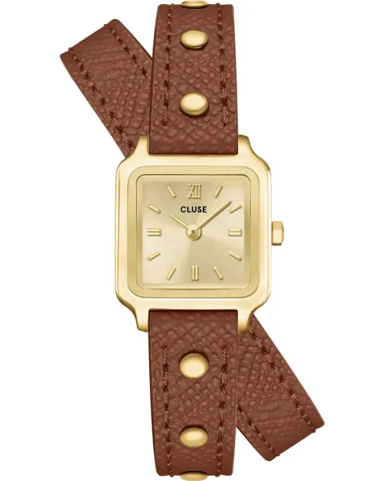 Women's watch Cluse Gracieuse Mini CW15507, Gold dial, Strap in Leather