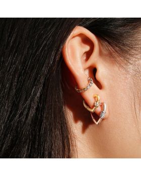 Σκουλαρίκια Ania Haie Mini Heart Clasp Huggie Hoop Earrings E069-04G - 