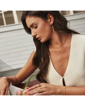 Κολιέ Ania Haie Shell Nano Gem Station Necklace N066-01G - 