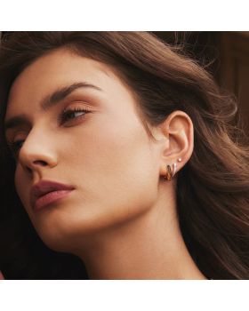 Σκουλαρίκια Ania Haie Sparkling Pavé Huggie Hoop Earrings E066-04G - 