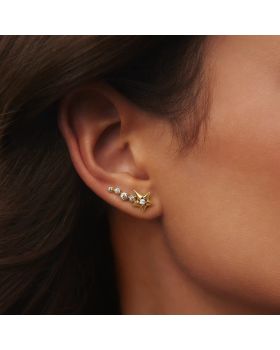 Σκουλαρίκια Ania Haie Sparkling Meteor Climbers E066-06G - 