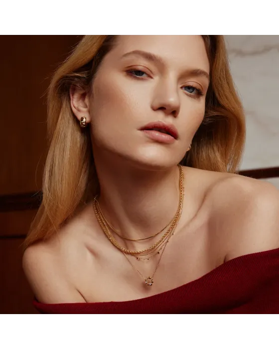 Κολιέ Ania Haie Shell Nano Gem Station Necklace N066-03G - 